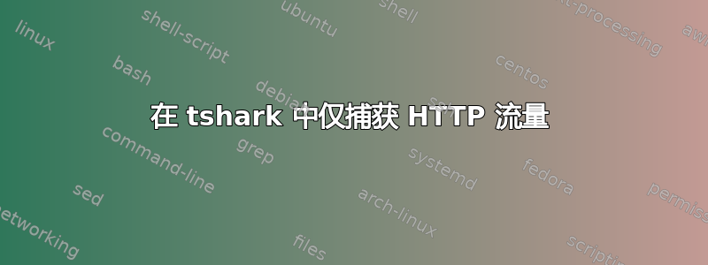 在 tshark 中仅捕获 HTTP 流量