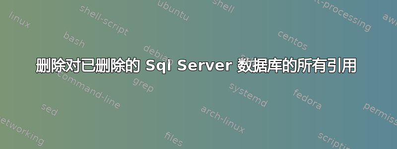 删除对已删除的 Sql Server 数据库的所有引用