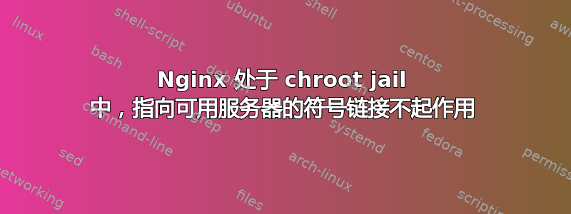 Nginx 处于 chroot jail 中，指向可用服务器的符号链接不起作用