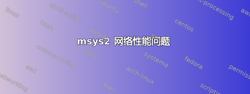 msys2 网络性能问题