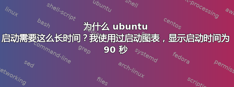 为什么 ubuntu 启动需要这么长时间？我使用过启动图表，显示启动时间为 90 秒