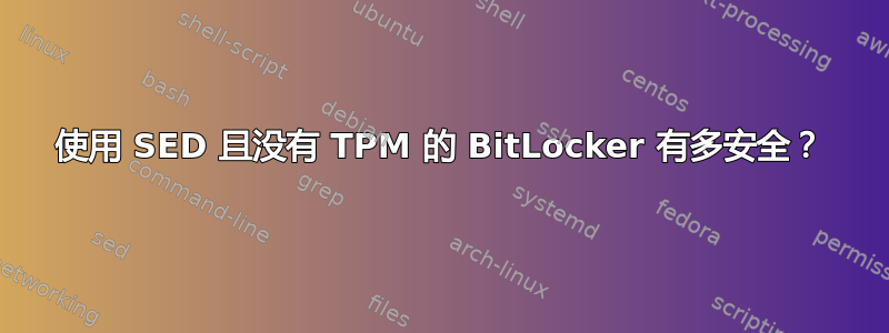 使用 SED 且没有 TPM 的 BitLocker 有多安全？