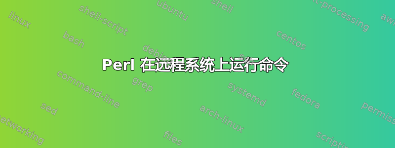 Perl 在远程系统上运行命令