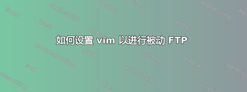 如何设置 vim 以进行被动 FTP