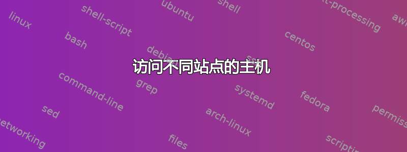 访问不同站点的主机