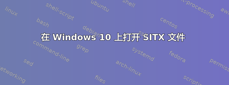 在 Windows 10 上打开 SITX 文件