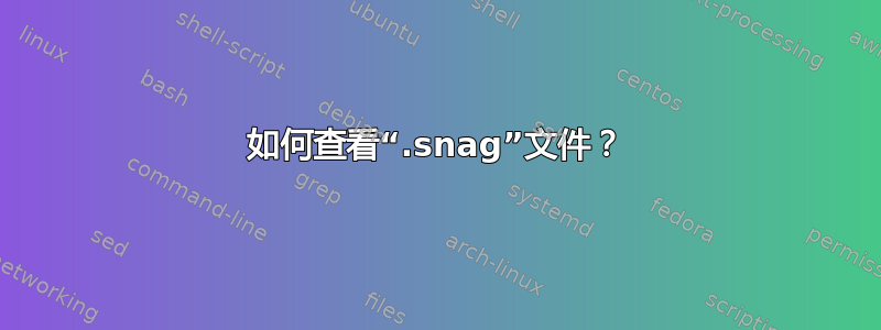 如何查看“.snag”文件？