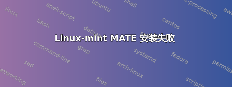 Linux-mint MATE 安装失败