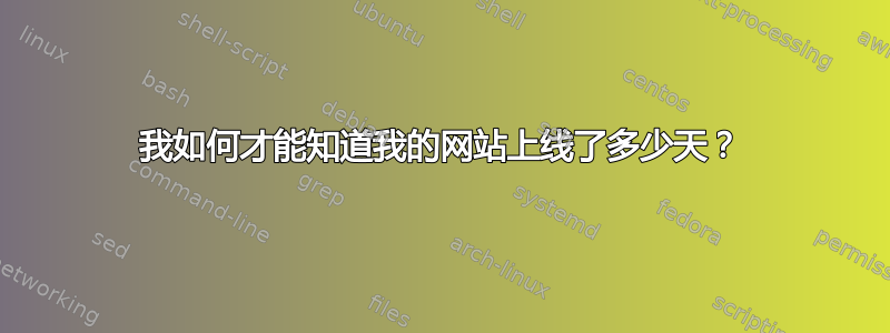 我如何才能知道我的网站上线了多少天？