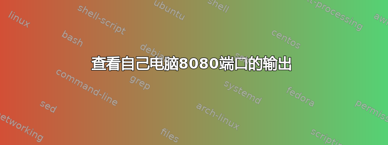 查看自己电脑8080端口的输出