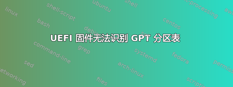 UEFI 固件无法识别 GPT 分区表