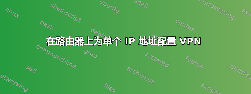 在路由器上为单个 IP 地址配置 VPN