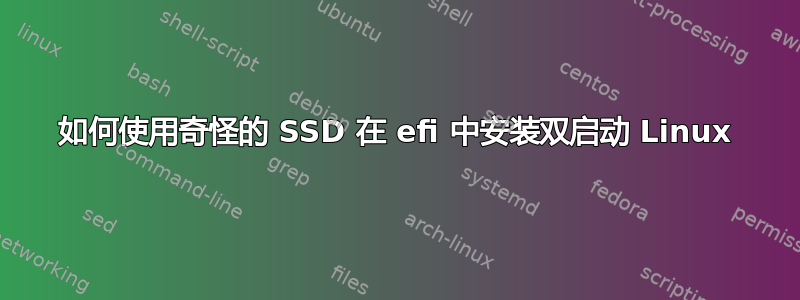 如何使用奇怪的 SSD 在 efi 中安装双启动 Linux