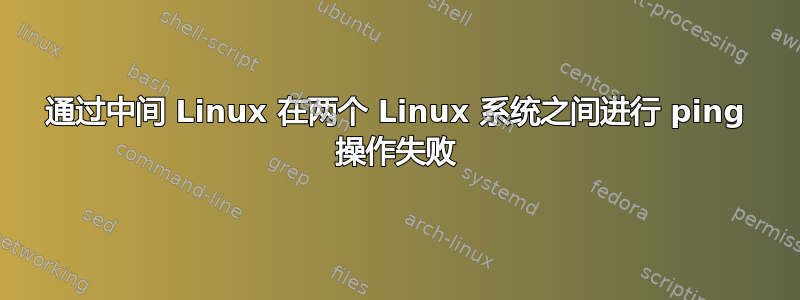 通过中间 Linux 在两个 Linux 系统之间进行 ping 操作失败