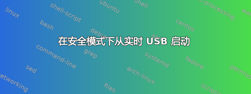 在安全模式下从实时 USB 启动