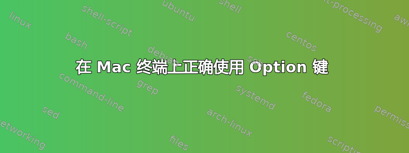 在 Mac 终端上正确使用 Option 键