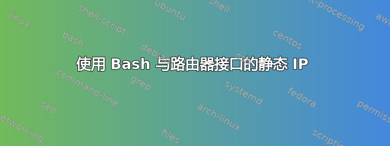 使用 Bash 与路由器接口的静态 IP