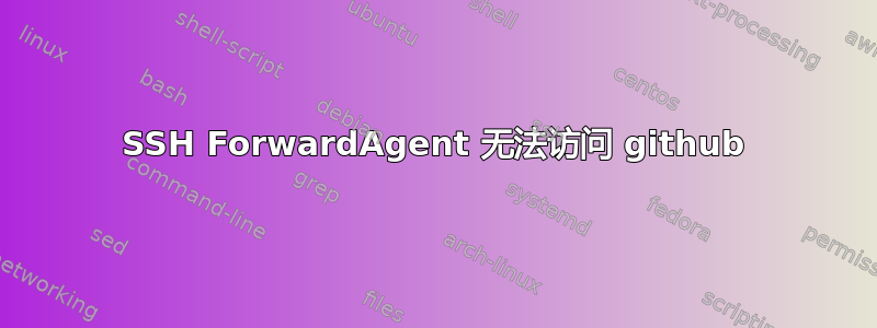 SSH ForwardAgent 无法访问 github