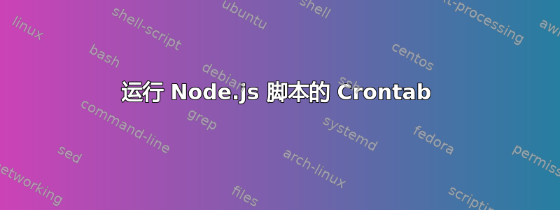 运行 Node.js 脚本的 Crontab