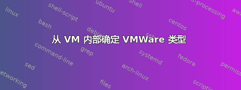 从 VM 内部确定 VMWare 类型