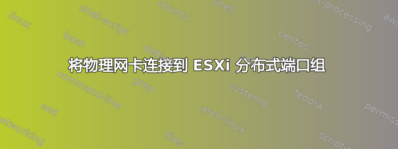 将物理网卡连接到 ESXi 分布式端口组