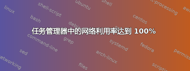 任务管理器中的网络利用率达到 100%