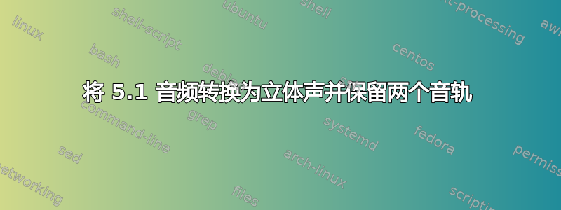 将 5.1 音频转换为立体声并保留两个音轨