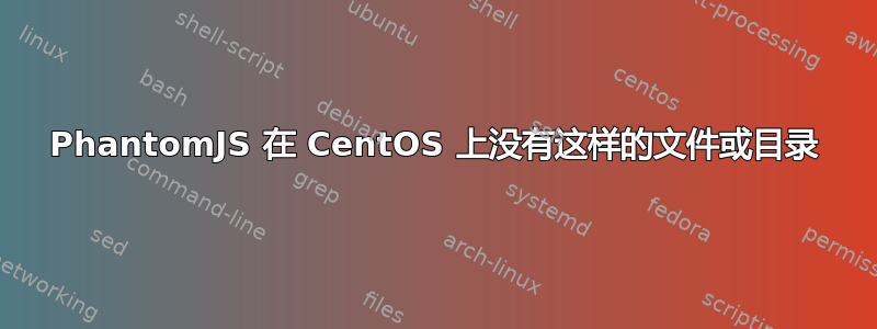 PhantomJS 在 CentOS 上没有这样的文件或目录