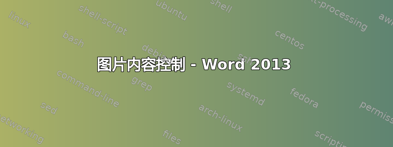 图片内容控制 - Word 2013