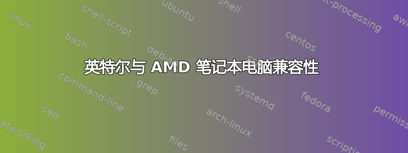 英特尔与 AMD 笔记本电脑兼容性