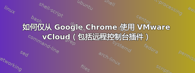 如何仅从 Google Chrome 使用 VMware vCloud（包括远程控制台插件）