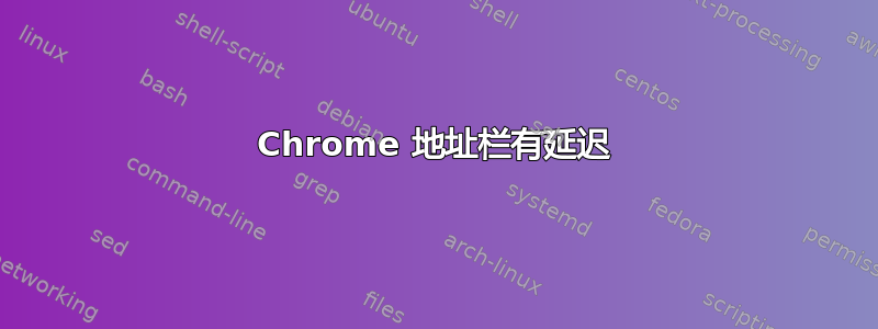 Chrome 地址栏有延迟