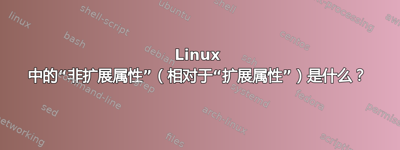 Linux 中的“非扩展属性”（相对于“扩展属性”）是什么？