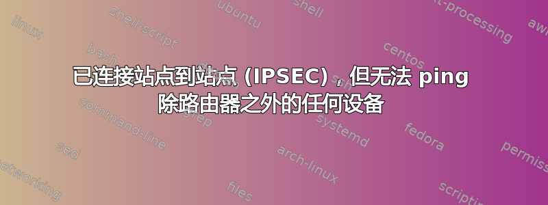 已连接站点到站点 (IPSEC)，但无法 ping 除路由器之外的任何设备