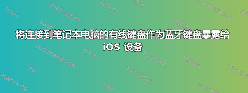 将连接到笔记本电脑的有线键盘作为蓝牙键盘暴露给 iOS 设备