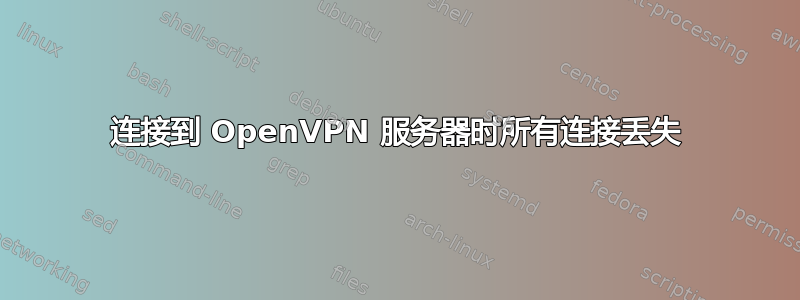 连接到 OpenVPN 服务器时所有连接丢失