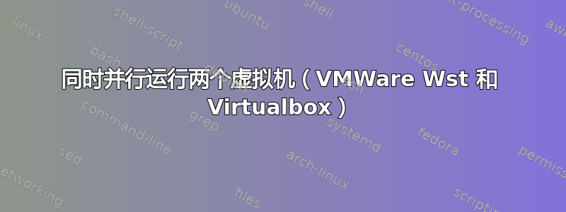 同时并行运行两个虚拟机（VMWare Wst 和 Virtualbox）