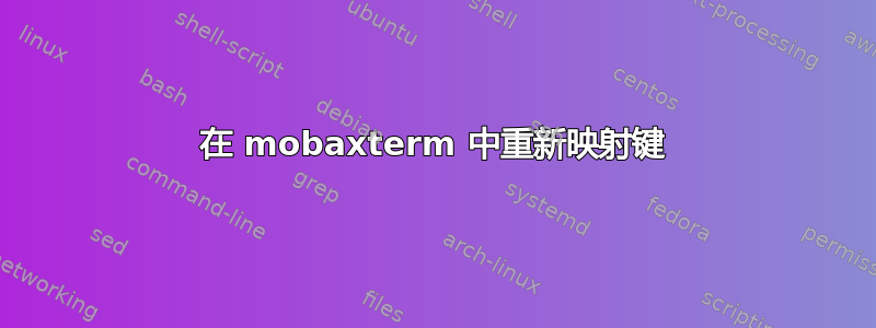 在 mobaxterm 中重新映射键