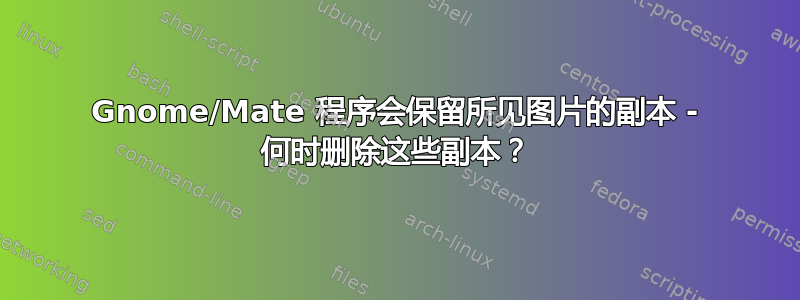 Gnome/Mate 程序会保留所见图片的副本 - 何时删除这些副本？