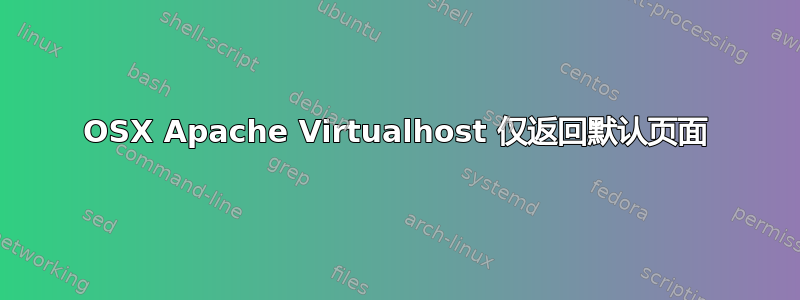 OSX Apache Virtualhost 仅返回默认页面