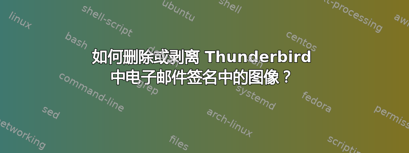 如何删除或剥离 Thunderbird 中电子邮件签名中的图像？