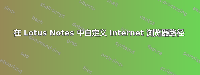 在 Lotus Notes 中自定义 Internet 浏览器路径