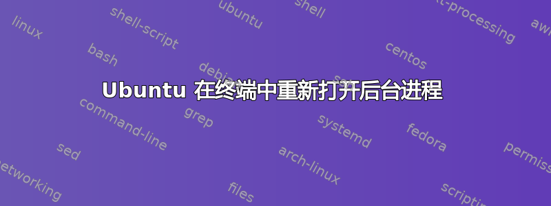 Ubuntu 在终端中重新打开后台进程