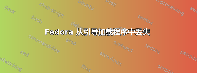 Fedora 从引导加载程序中丢失