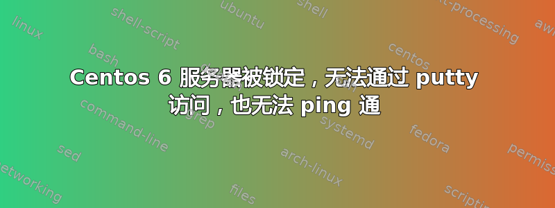 Centos 6 服务器被锁定，无法通过 putty 访问，也无法 ping 通