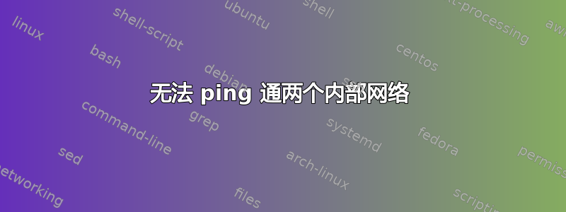 无法 ping 通两个内部网络