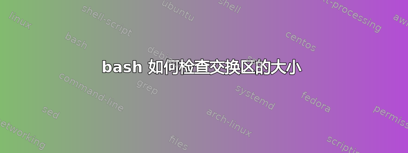 bash 如何检查交换区的大小