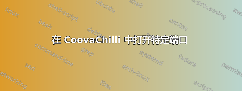 在 CoovaChilli 中打开特定端口