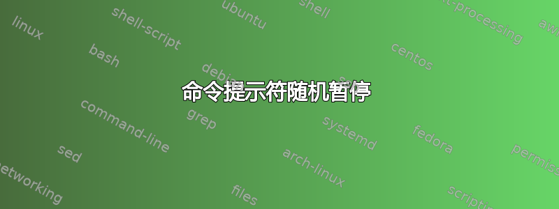 命令提示符随机暂停