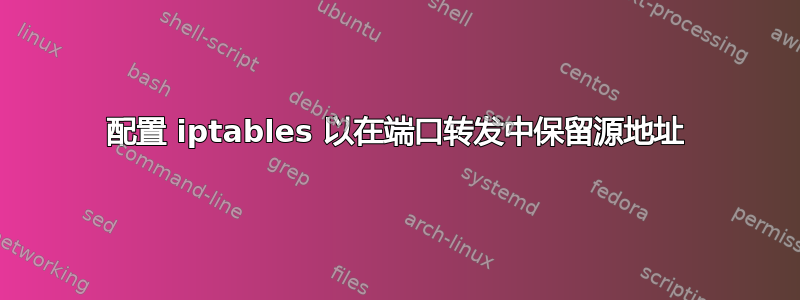 配置 iptables 以在端口转发中保留源地址